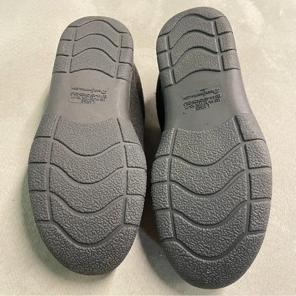Dearfoams Men's Wool Slippers Clog Shoe L 11-12 Slip On Memory Foam Black - Picture 9 of 11